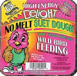 C&S Delight No Melt Suet Dough Wild Bird Food - High Energy - 11 Oz