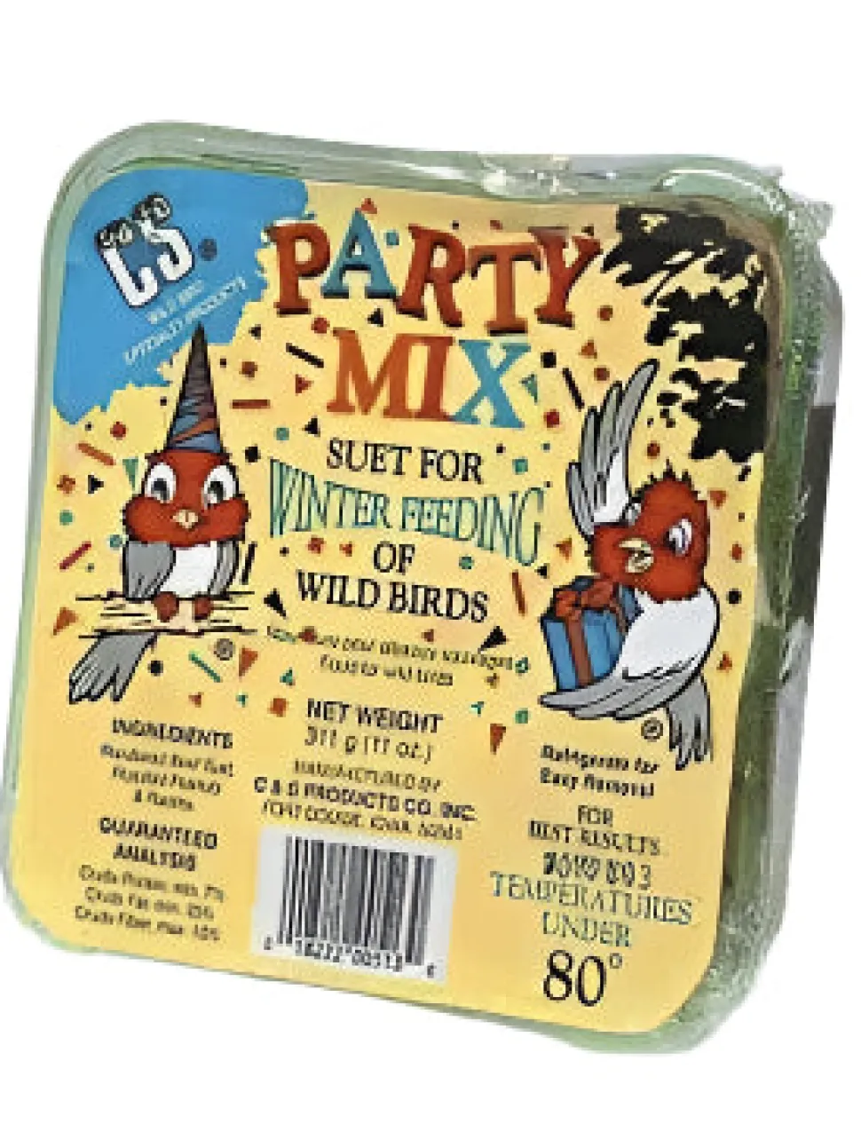 C&S Party Mix Suet Cakes Wild Bird Food - 11 Oz