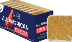 C&S Products C&S All American No Melt Suet Dough Wild Bird Food - Corn and Peanut - 8 Pack