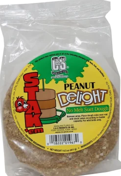 C&S Stak'em Delight No Melt Suet Dough Wild Bird Food - Peanut - 14.5 Oz - 6 Pack