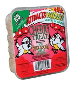 C&S Treat Suet Cakes Wild Bird Food - Cherry - 11.75 Oz