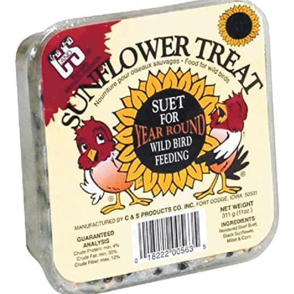 C&S Treat Suet Cakes Wild Bird Food - Sunflower - 11 Oz