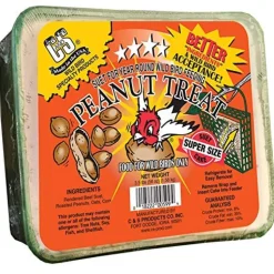 C&S Treat Suet Cakes Wild Bird Food - Peanut - 3.5 Lbs