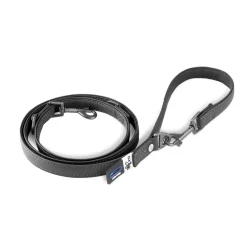 Curli Leather Adjustable Dog Leash - Black - Small