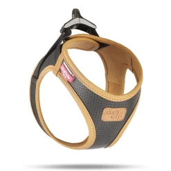 Curli Leather Dog Harness - Black - XXXS