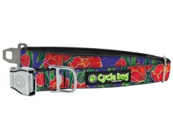 Cycle Dog Regular Earth-Friendly Dog Collar - Red Tulip - Large