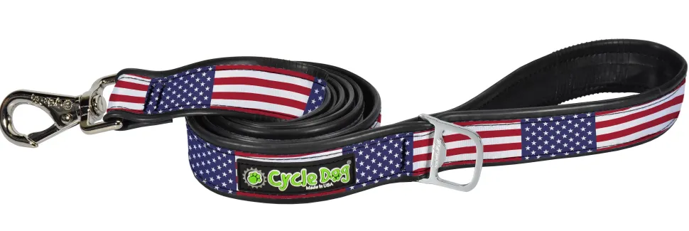 Cycle Dog Regular Earth-Friendly Dog Leash - USA Pattern - 6' Feet