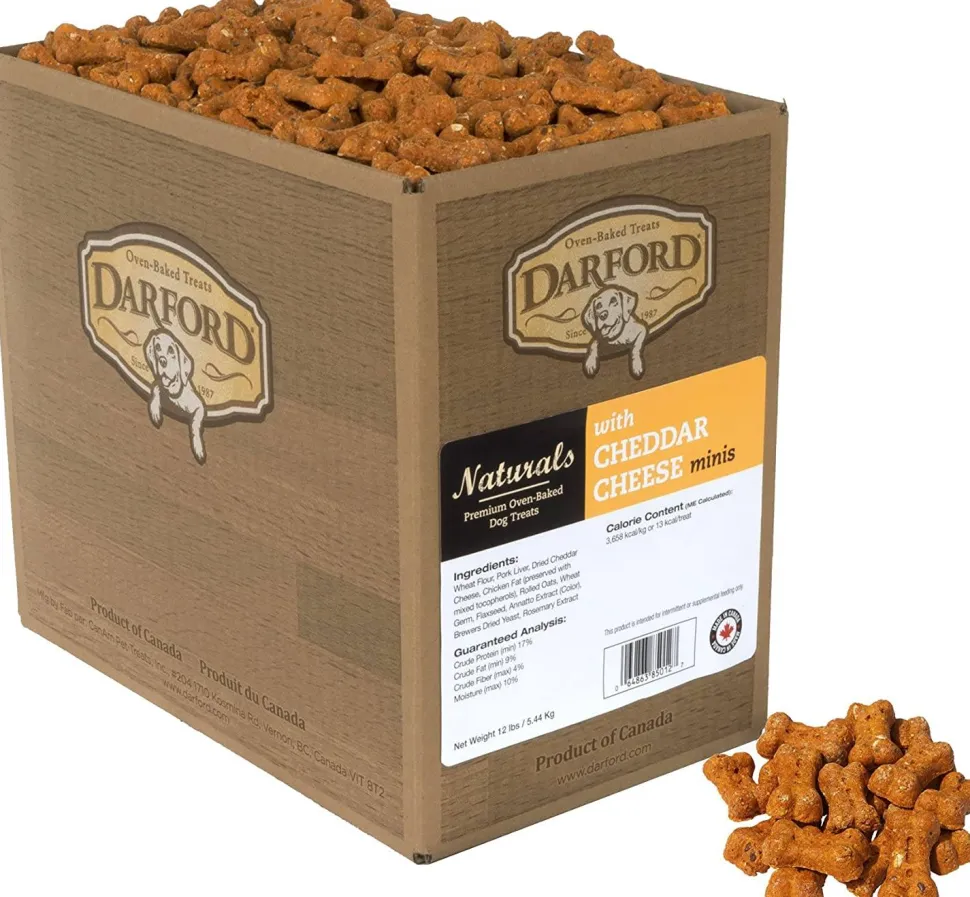 Darford ChedDarford Cheese Mini's Bulk Dog Biscuit Treats - 12 lb Bag