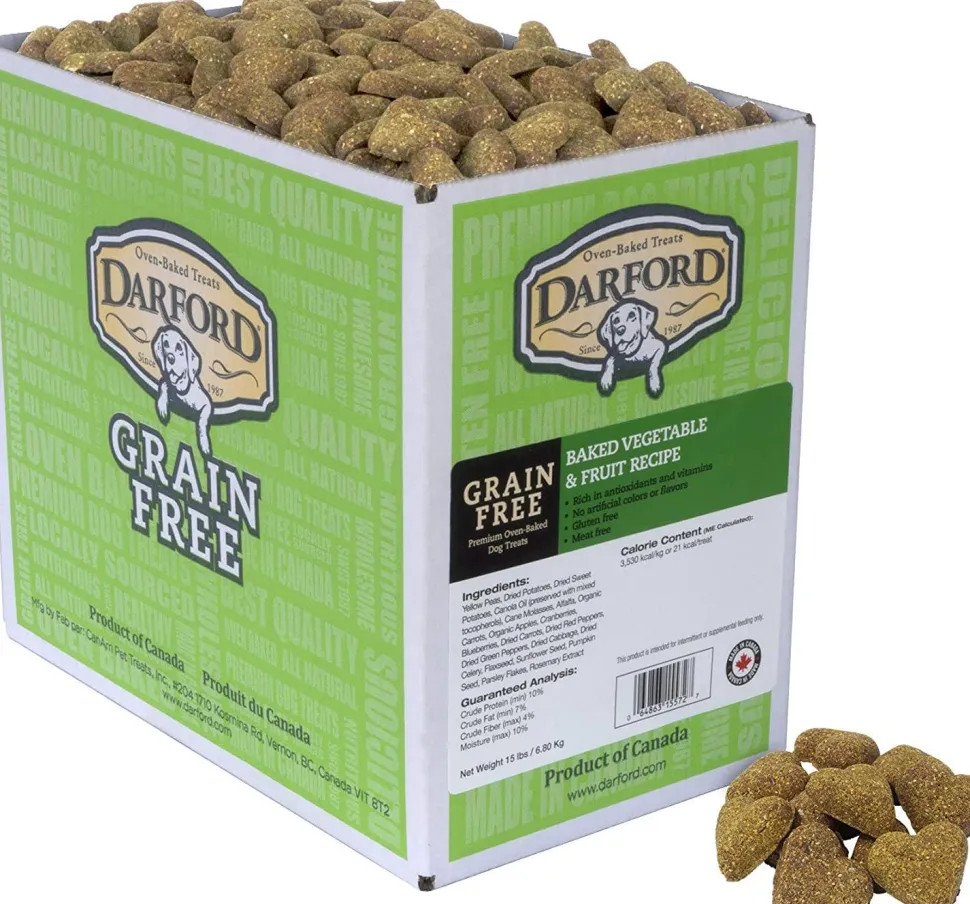 Darford Grain Free Baked Vegetable & Fruit Bulk Dog Biscuits - 15 lb Bag