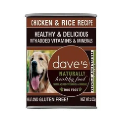 Dave's Pet Food Naturally Healthy Chicken & Rice Canned Dog Food - 22 oz Cans - Case of 12