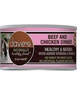 Dave's Pet Food Naturally Healthy Beef & Chicken Dinner Canned Cat Food - 3 oz Cans - Case of 24