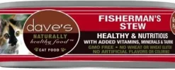 Dave's Pet Food Naturally Healthy Shredded Fishermans Stew Canned Cat Food - 5.5 oz Cans - Case of 24
