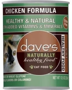 Dave's Pet Food Naturally Healthy Chicken Formula Canned Cat Food - 12 oz Cans - Case of 12