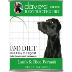 Dave's Pet Food Restricted Bland Diet Lamb & Rice Canned Dog Food - 13 oz Cans - Case of 12