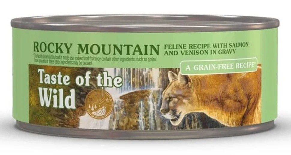 Diamond Pet Foods Taste of the Wild Grain-Free Rocky Mountain Salmon and Venison in Gravy Canned Cat Food - 5.5 Oz - Case of 24