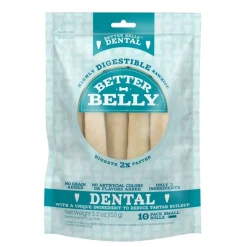 Dingo Better Belly Dental Rolls Natural Dog Chews - Small - 10 Pack
