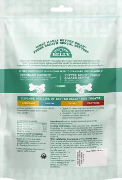 Dingo Better Belly Fresh Breath Dental Twists Natural Dog Chews - 25 Pack