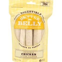 Dingo Better Belly Rolls Natural Dog Chews - Chicken Liver - Small - 6 Pack