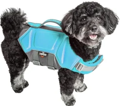 Dog Helios ® 'Tidal Guard' Multi-Point Strategically-Stitched Reflective Pet Dog Life Jacket Vest
