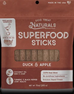 Dog Treat Naturals Superfood Sticks Turkey and Blueberry with Turmeric Soft and Chewy Training Dog Treats - 10 Oz