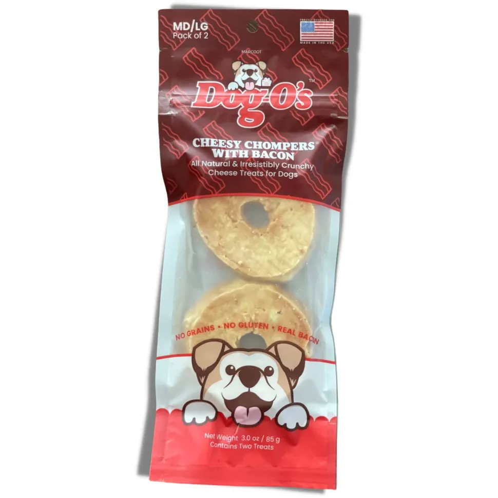 Dog-O's Cheese Chompers with Bacon Crunchy Dog Treats