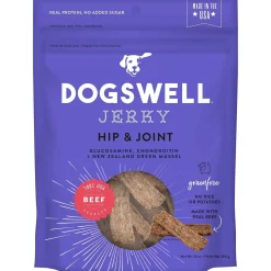 DOGSWELL Hip and Joint Grain Free Jerky Beef Soft and Chewy Dog Treats - 10 oz Bag