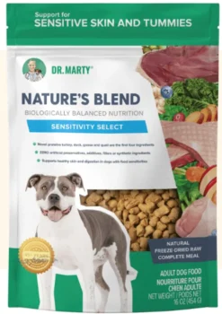 Dr. Marty Nature's Blend Sensitivity Select Freeze-Dried Dog Food - 48 Oz
