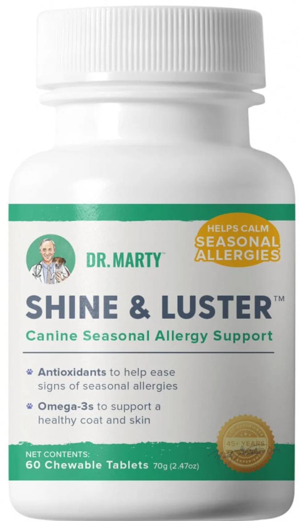 Dr. Marty Shine and Luster Chewable Dog Supplements - 60 Count