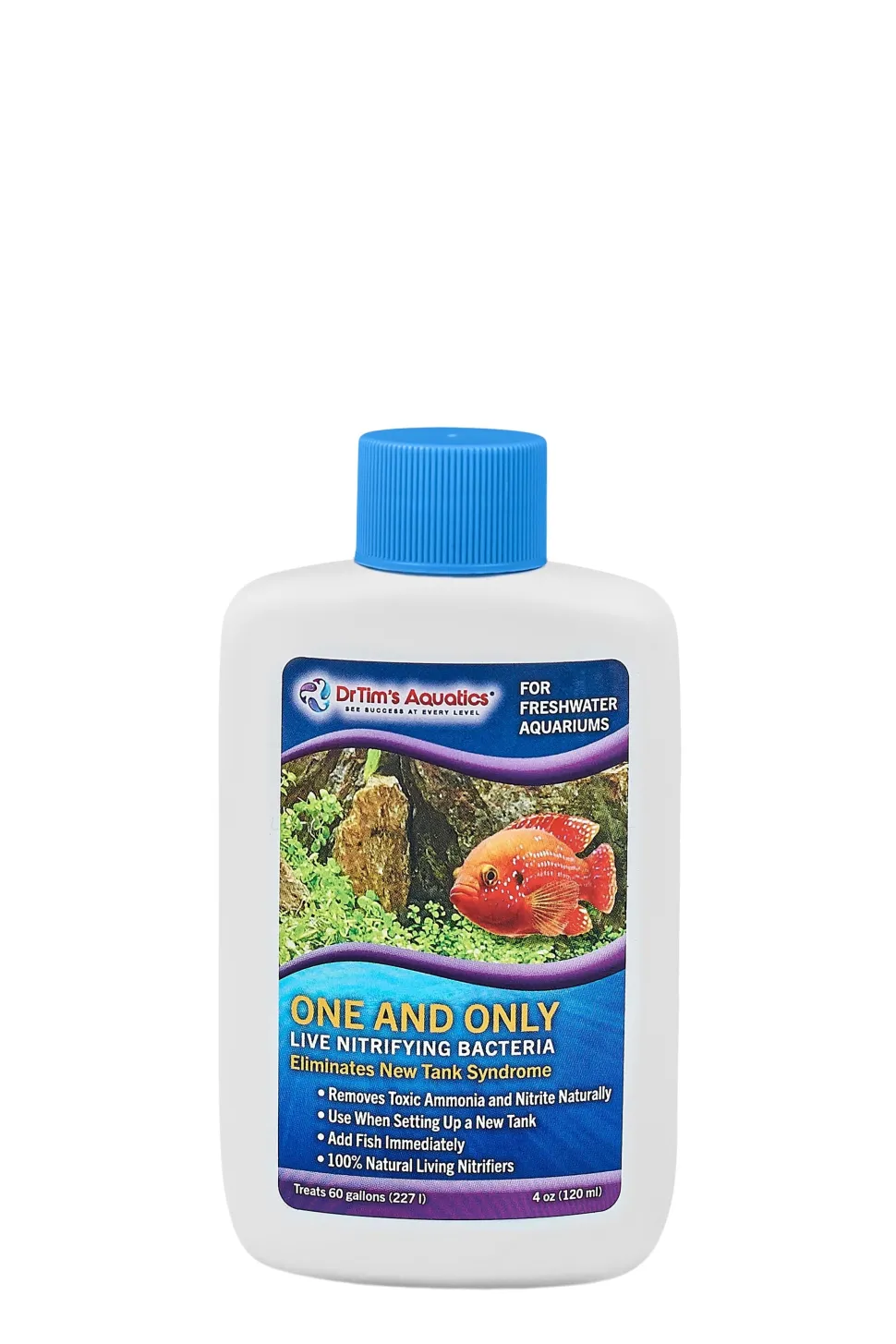 Dr Tim's Aquatics One and Only Live Nitrifying Bacteria Freshwater Solution (60GAL) - 4 Oz