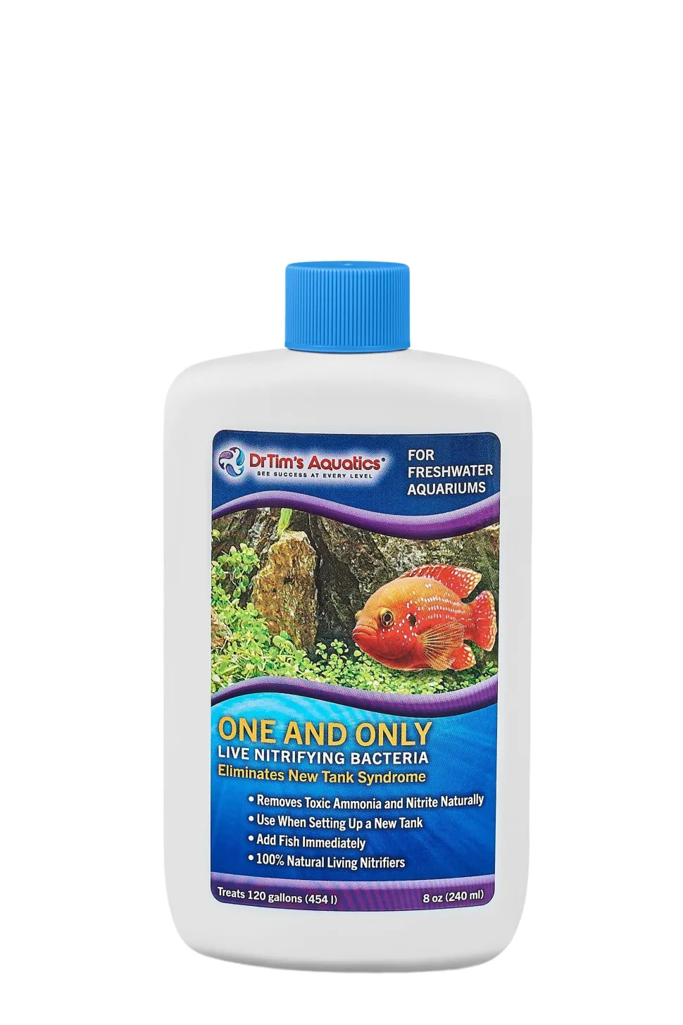 Dr Tim's Aquatics One and Only Live Nitrifying Bacteria Freshwater Solution (120GAL) - 8 Oz