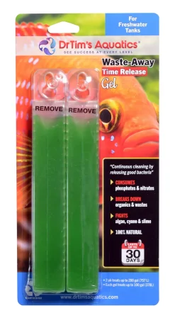 Dr Tim's Aquatics Waste-Away Time Release Gel Freshwater Clarifer - Large - (75GAL) - 2 Pack