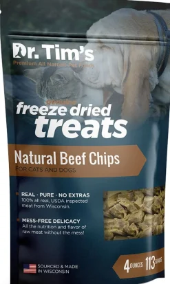 Dr. Tim's Freeze Dried Natural Beef Chips Dog and Cat Treats