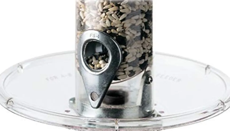Droll Yankees A-Series Seed Tray with Thread Plug Wild Bird Accessories - Clear - 7.5 In