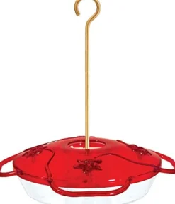 Droll Yankees Little Flyer 4 Hummingbird Feeder - Red - 1 Qt Cap