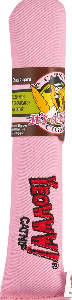 Ducky World Yeowww!® Big Baby It’s A Girl Cigar Catnip Toys Pink Color 7 Inch