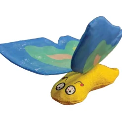 Ducky World Yeowww! Butterfly Plush Catnip Cat Toy - Blue