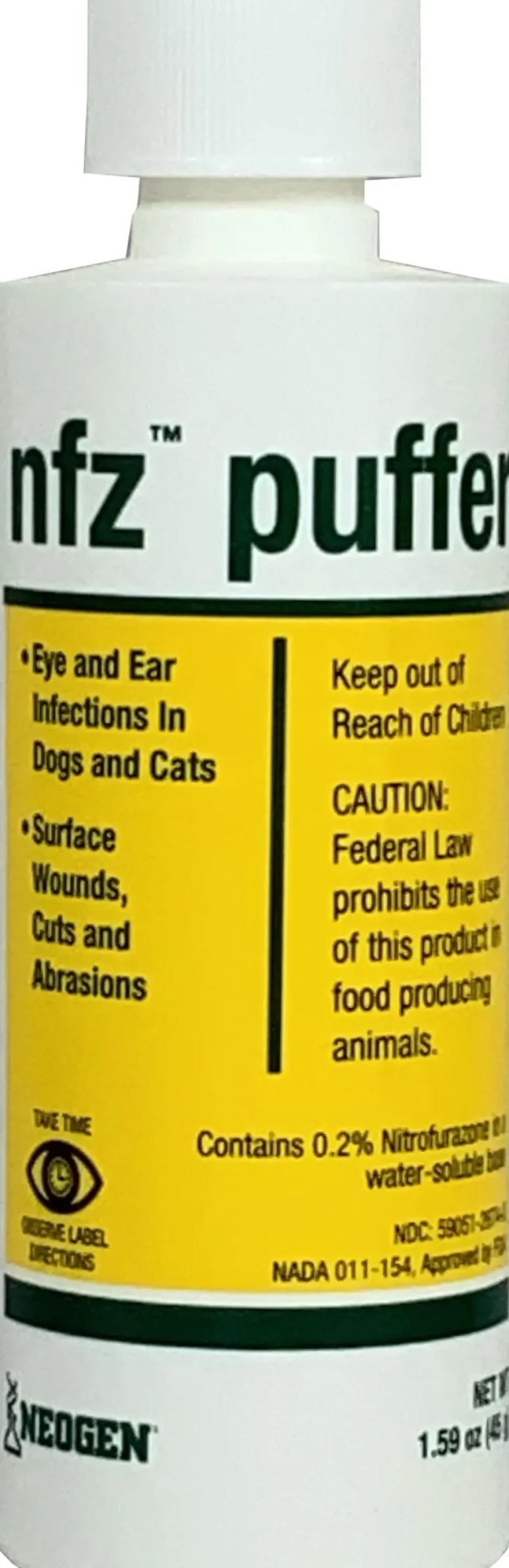 Durvet Nfz Puffer Eye & Ear Infection Treatment Veterinary Supplies Powders & Misc - 1.59 Oz