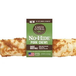 Earth Animal Dog Chews NO HIDE Pork - 7 Inches - 24 Count