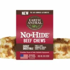 Earth Animal Dog Chews NO HIDE Beef - 4 Inches - 24 Count - Case of 24