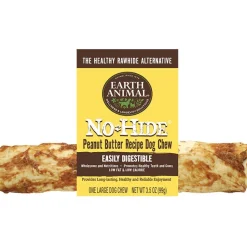 Earth Animal Dog Chews NO HIDE Peanut Butter - 11 Inch - 12 Count
