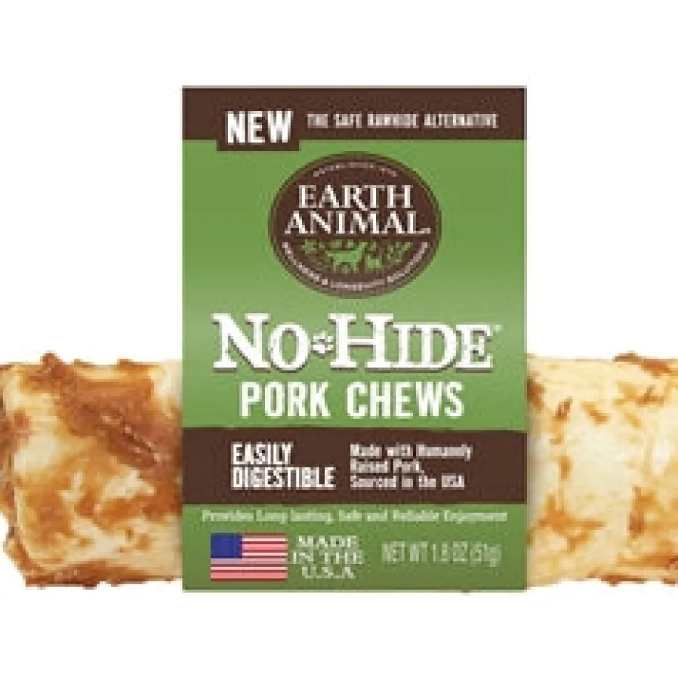 Earth Animal Dog Chews NO HIDE Pork Display - 27 Piece