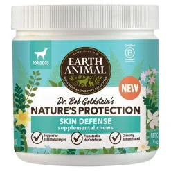 Earth Animal Natures Defense Skin Protection Supplemental Dog Chews - 90 Count
