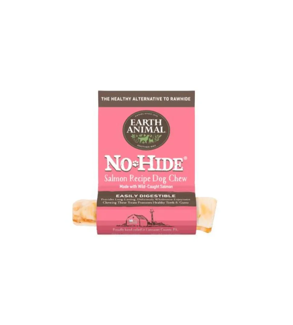 Earth Animal NO HIDE NO MEAT Salmon Dog Chews - 7 Inches - 24 Count