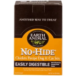 Earth Animal No Hide Stix Chicken Flavored Natural Cat and Dog Chews - 90 Count