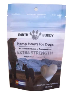 Earth Buddy Hemp Hearts Extra-Strength Chewable Dog Supplements 8MG - 5.5 Oz