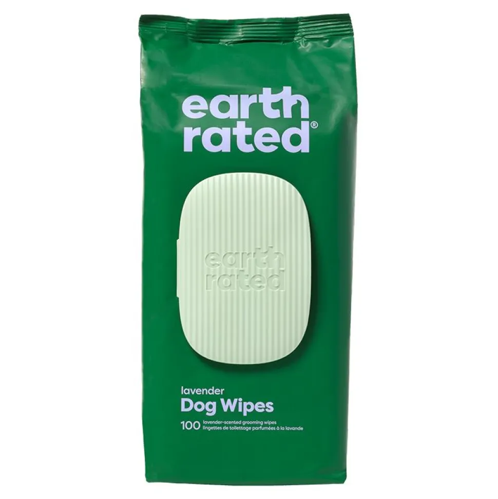 Earth Rated Dog Grooming Wipes Lavender - 100 Count