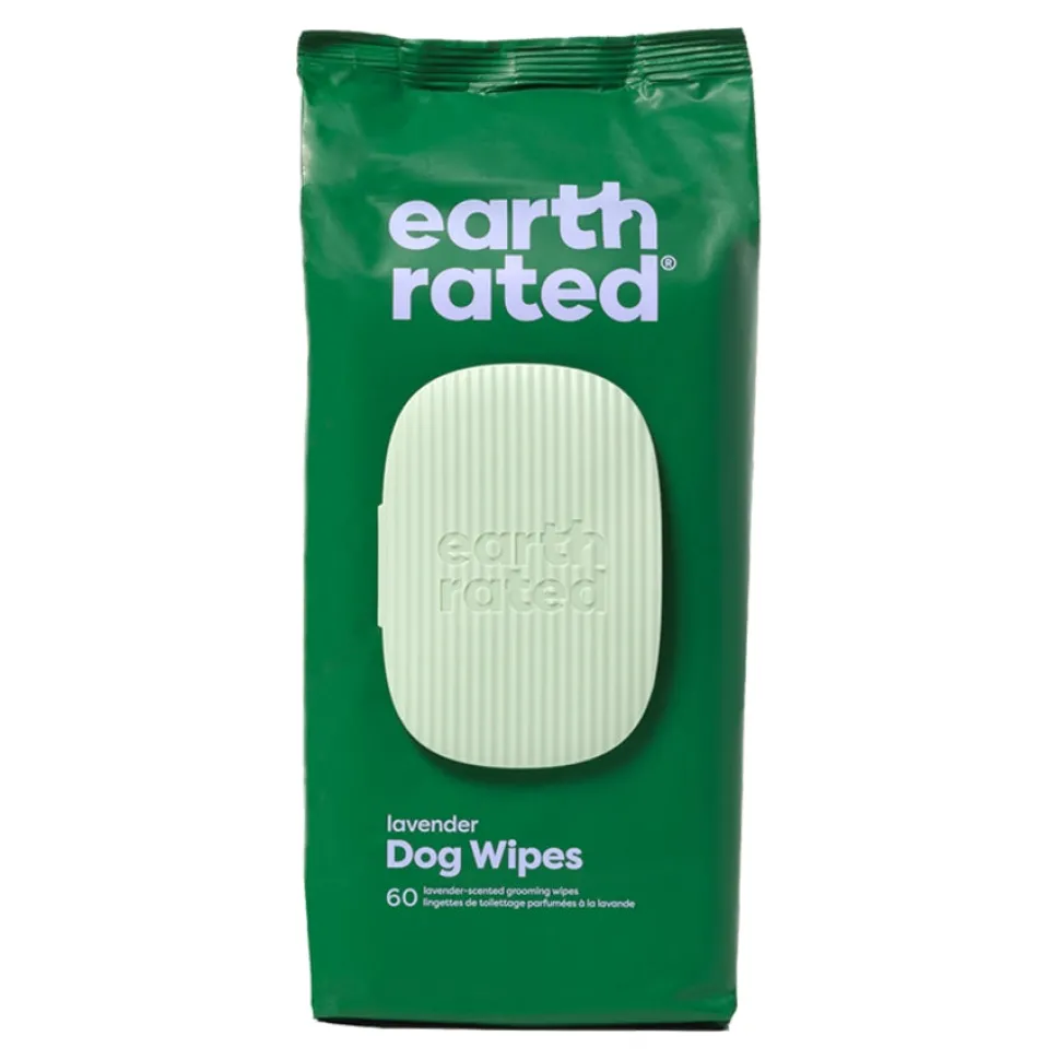 Earth Rated Lavender Scented Grooming Dog Wipes - 60 Count
