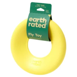 Earth Rated Rubber Flyer Floating Fetch and Chew Dog Toy - Yellow