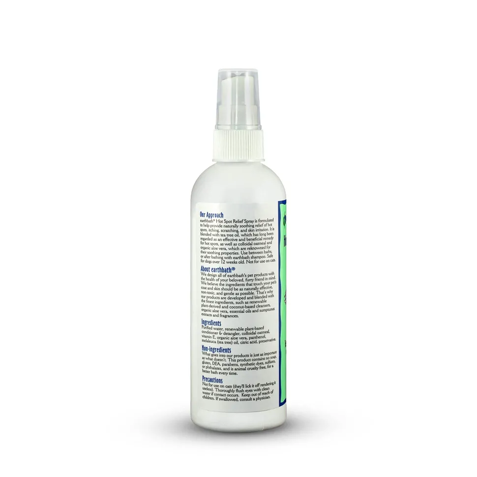 Earthbath Hot Spot and Itch Relief Tea Tree Oil Dog Spritz Spray - 8 Oz