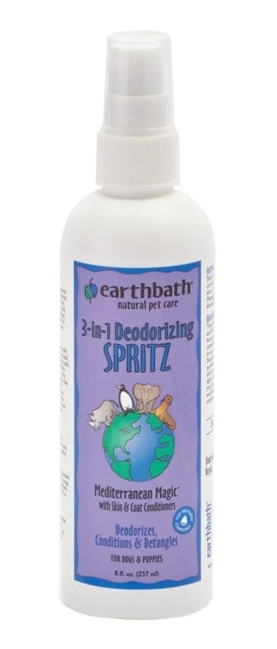 Earthbath Mediterranean 3-in-1 Deodorizing Detangling and Conditioning Spritz Dog Spray - 8 Oz